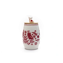kitchen decor cookie jar,Owl cookie jar with bamboo lid,ceramic owl cookie jar